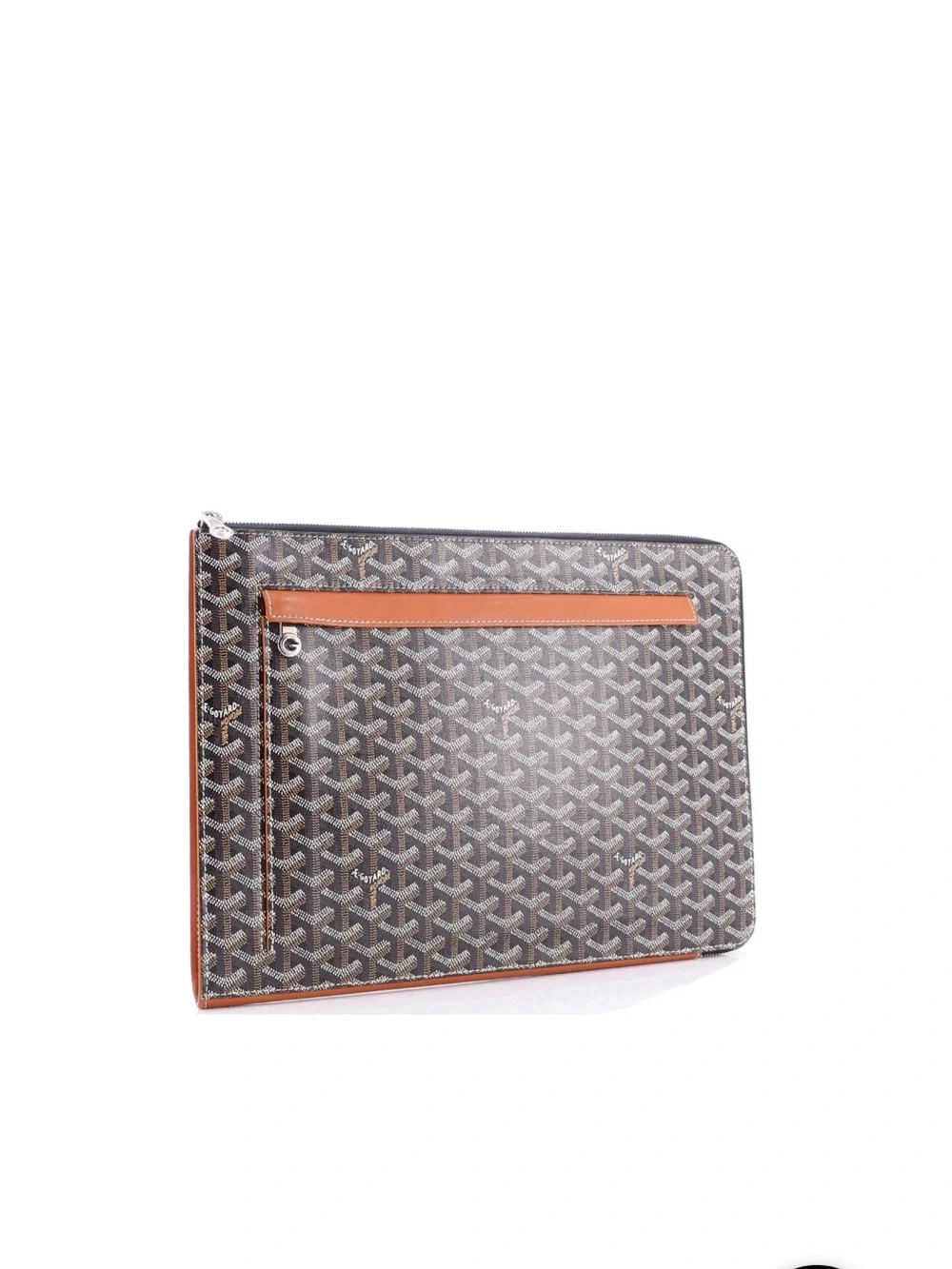 Goyard Sorbonne Monogram Document Pouch with Tan Trim